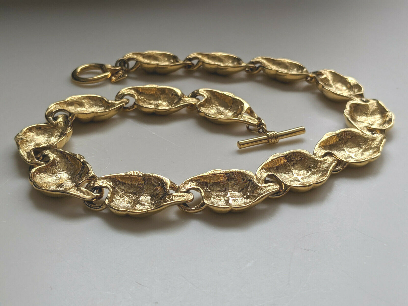 Anne Klein Chunky Gold Tone 17.5″ Necklace w Toggle Closure