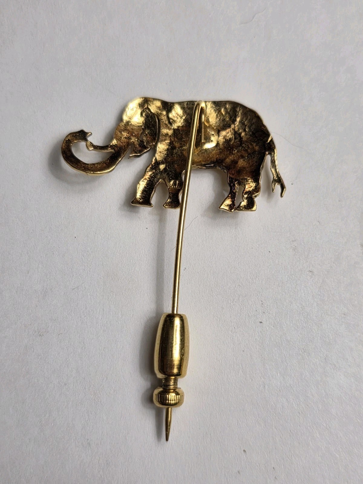 Sterling Gold Wash Elephant Stick pin