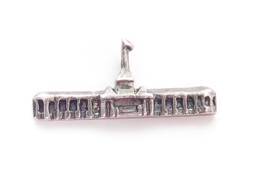 VINTAGE HISTORICAL LANDMARK BUILDING STERLING SILVER 925 NECKLACE PENDANT CHARM