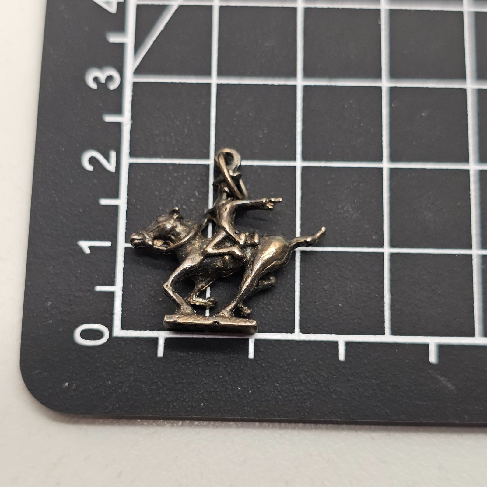 Vintage Paul Revere Ride Charm .925 Sterling Silver Horse & Rider Figural
