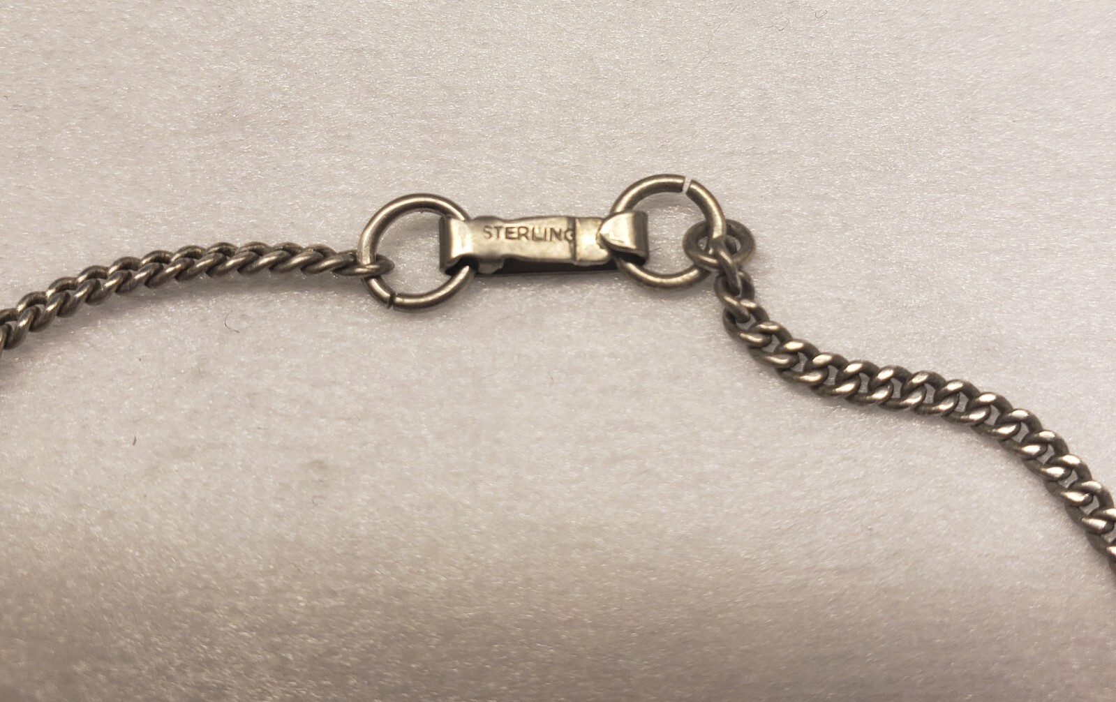 ESTATE FIND Vintage Sterling Silver Black Enamel Sorority (?) Bracelet