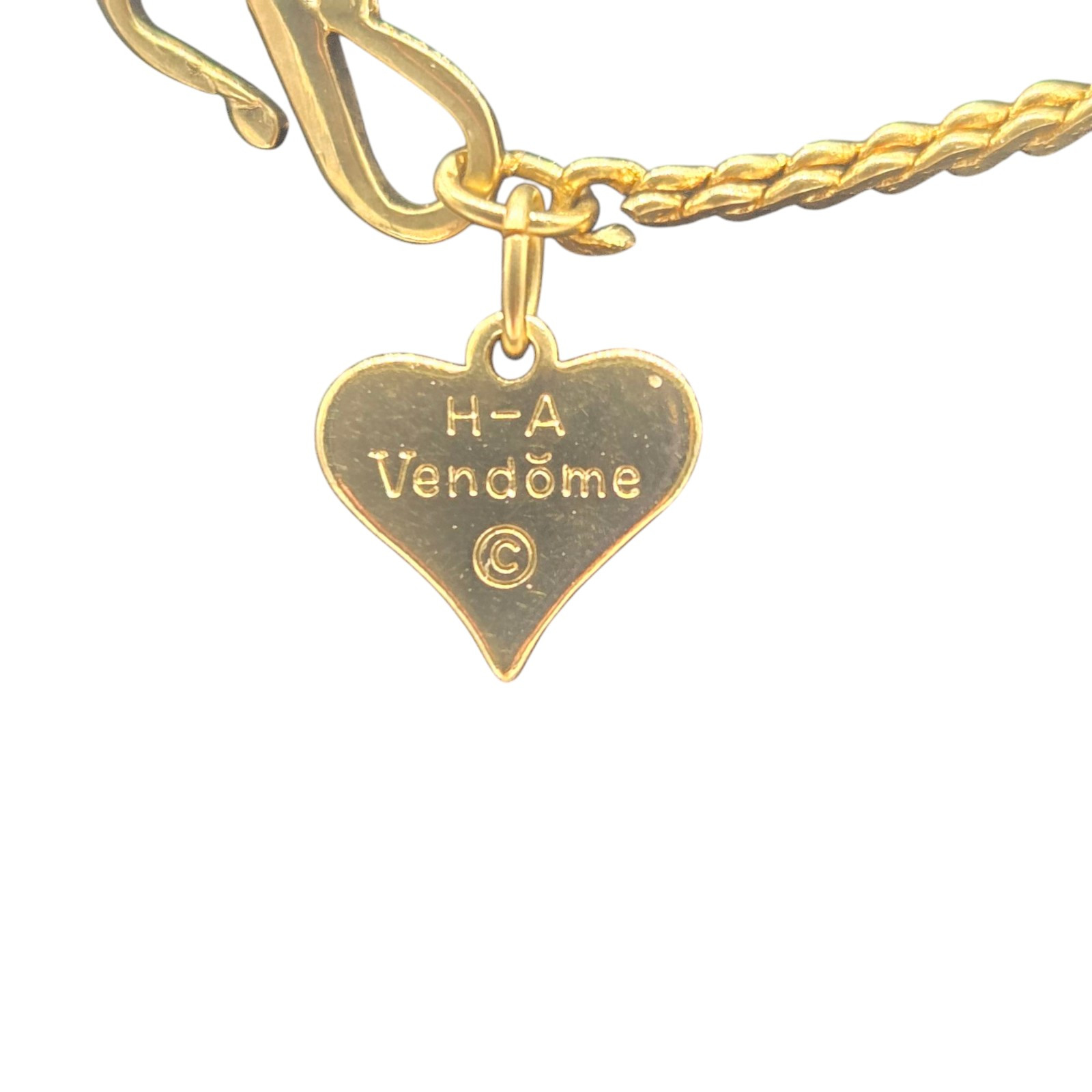Vintage Signed H – A Vendome Gold Tone Snake Chain Choker Necklace 17″