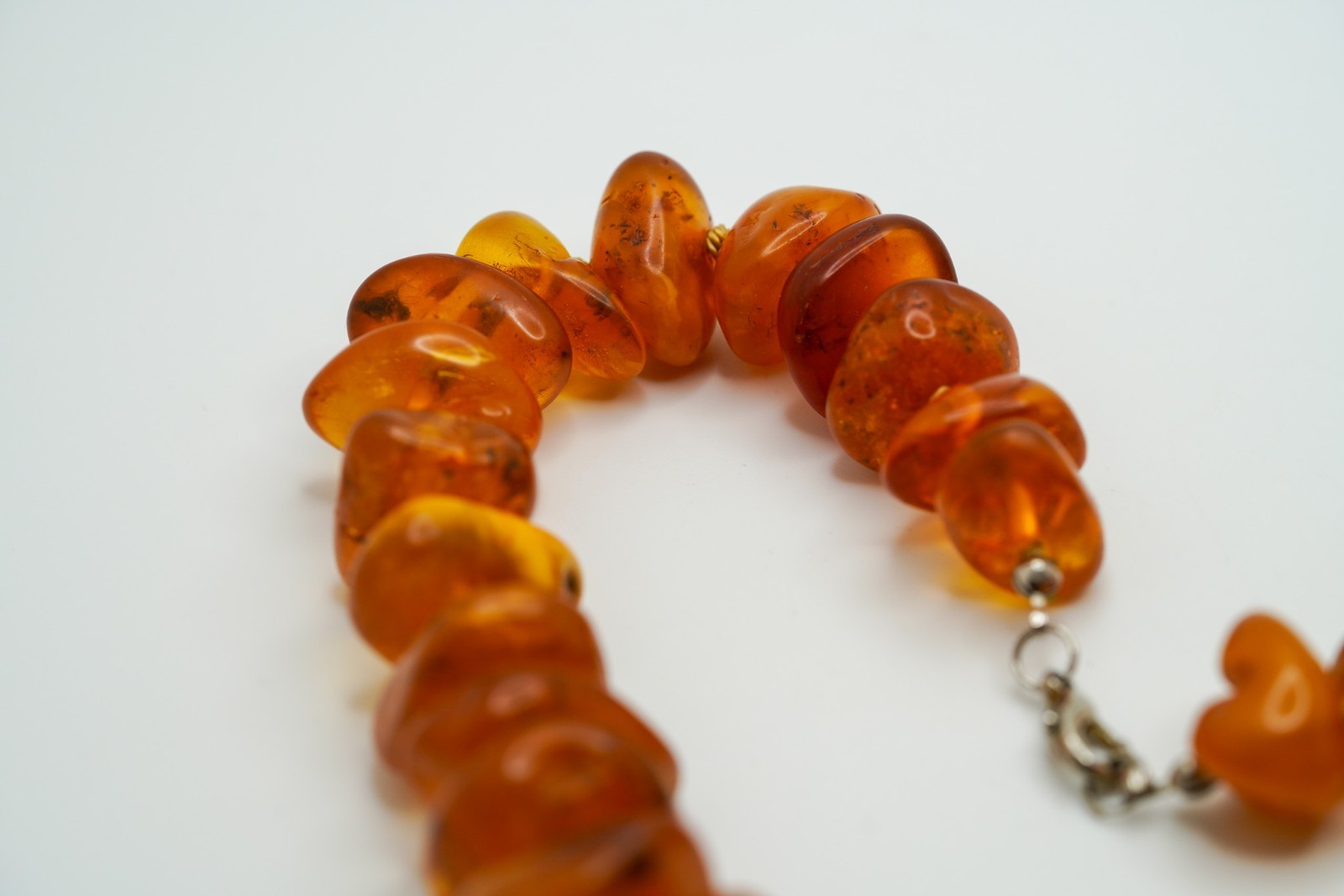Vintage Chunky Amber Bead Necklace 18″ x 17mm 62g JB45
