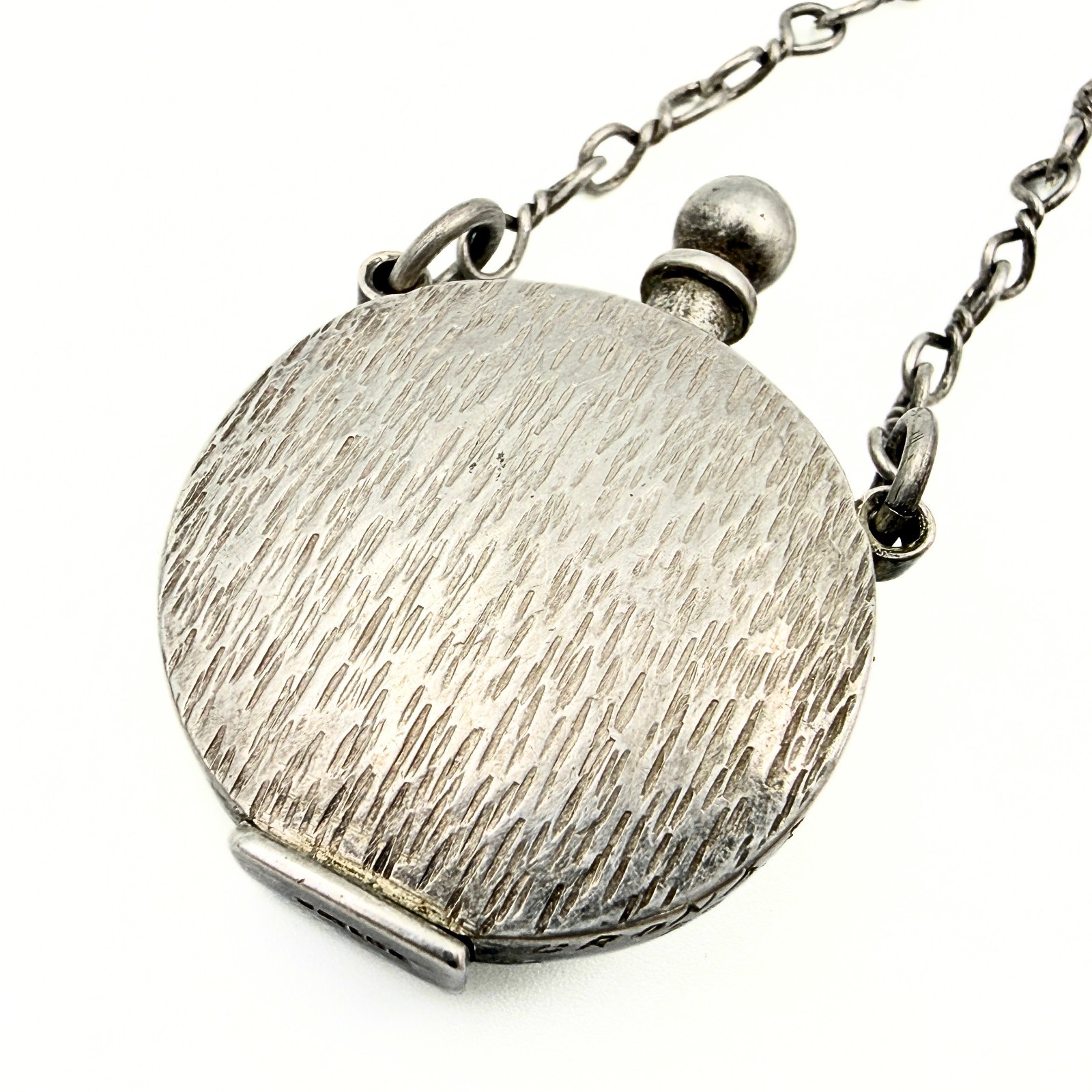 Middle Eastern Figaro Chain Sterling Silver Perfume Bottle Coral Necklace
