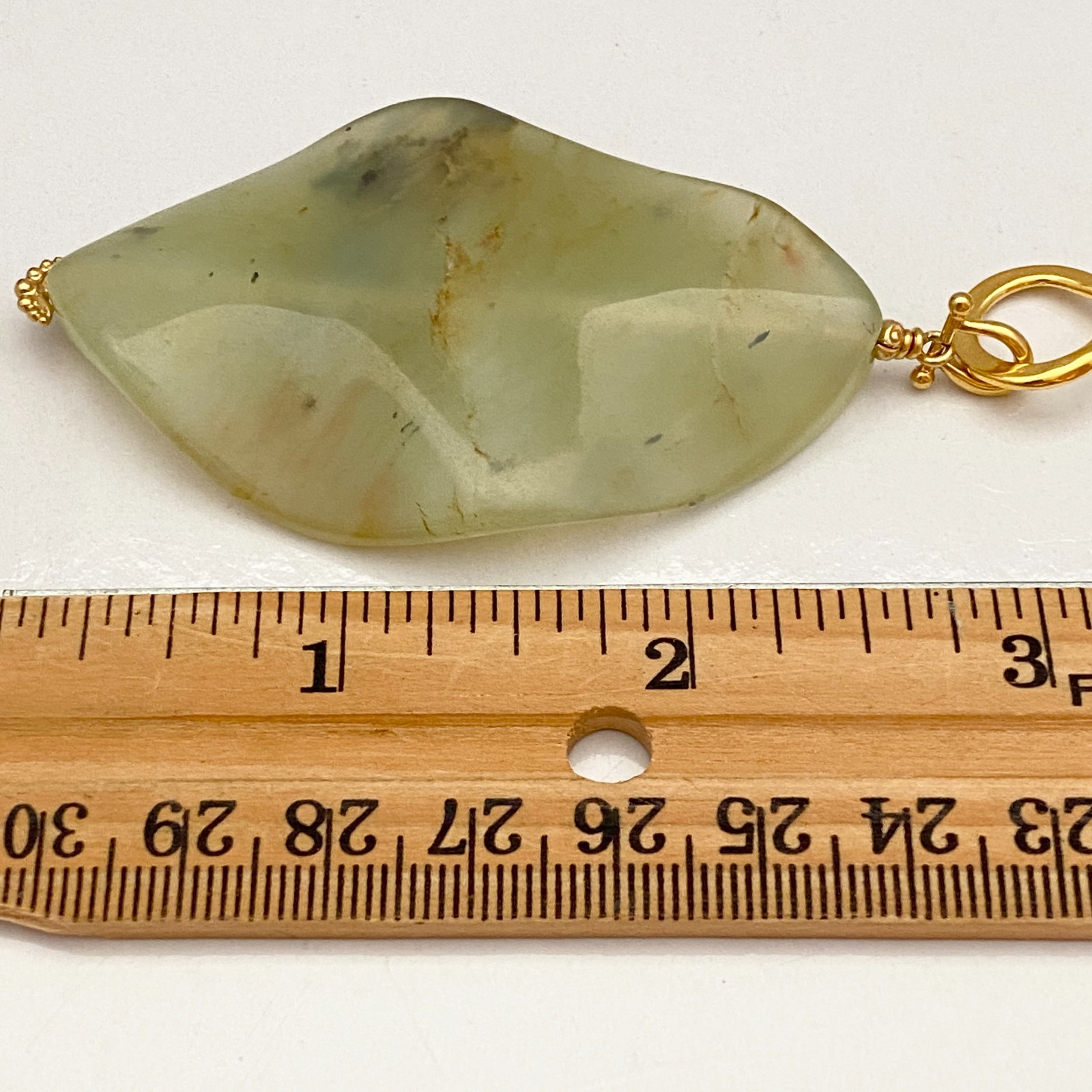 Vintage Chan Luu 925 Sterling Gold Plated Jade Leaf Leather Cord Necklace
