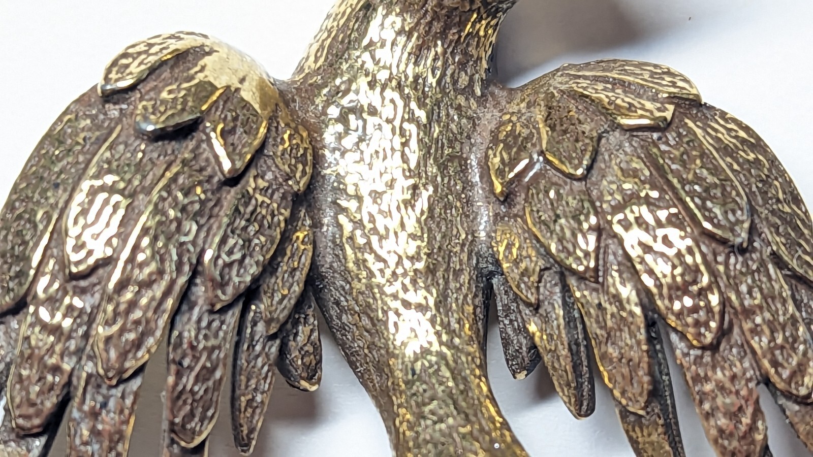 VINTAGE ZENTALL EAGLE BROOCH PIN SIGNED GOLD TONED