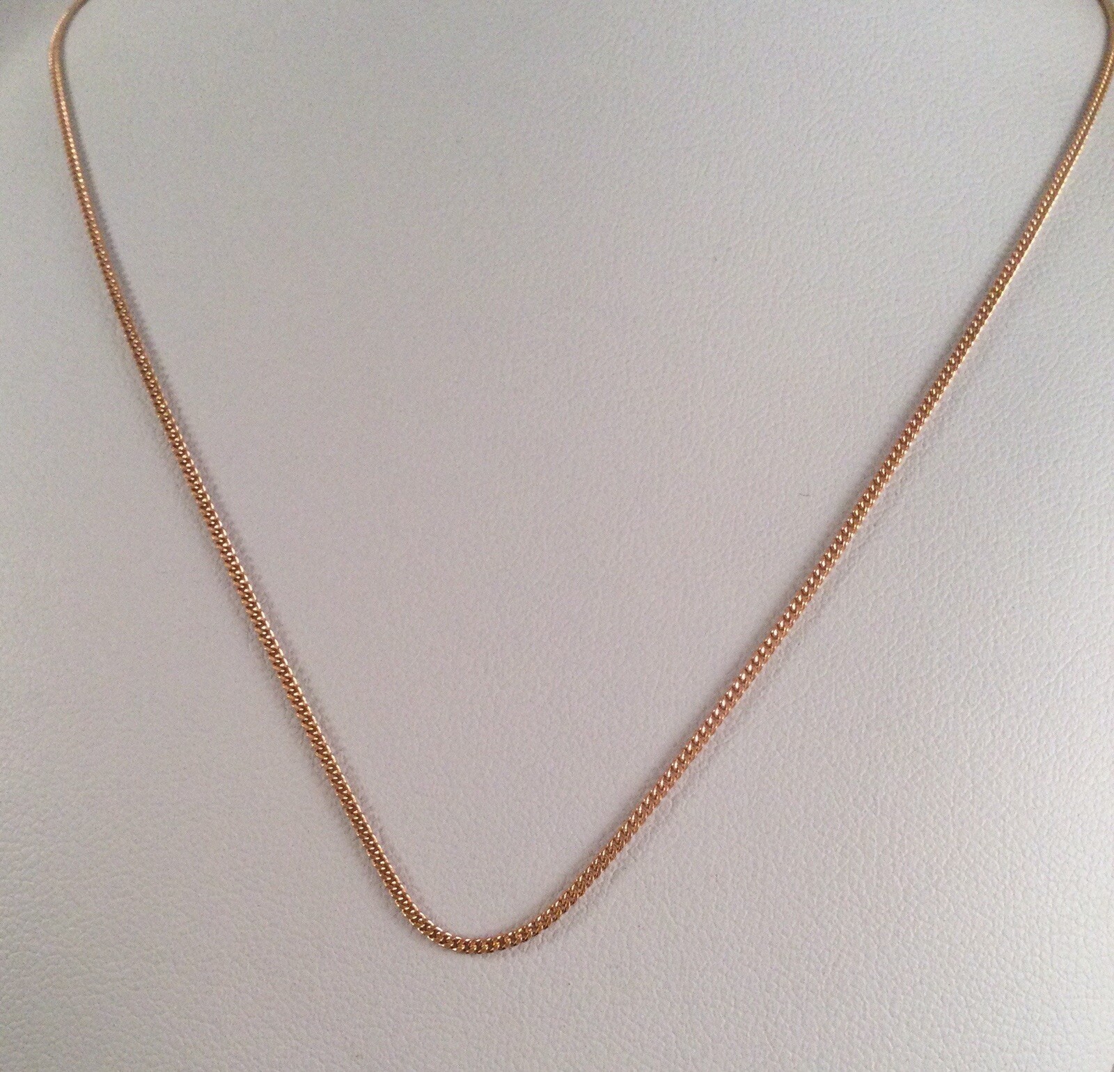 Vintage Jewellery Rose Gold Chain Necklace Antique Deco Jewelry 45 cm 17 3/4 in