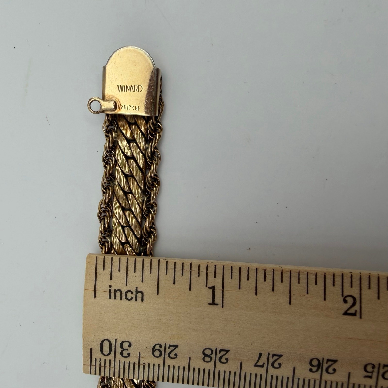 Vintage Winard 12K Gold Filled Mesh Rope Bracelet 22g AS IS / FLAW