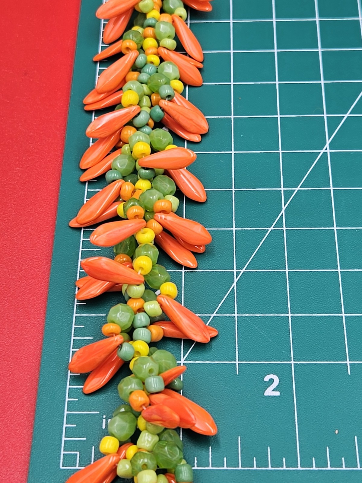 Vintage Colorful Glass Beaded Tutti Frutti Necklace Corn Carrots Peas