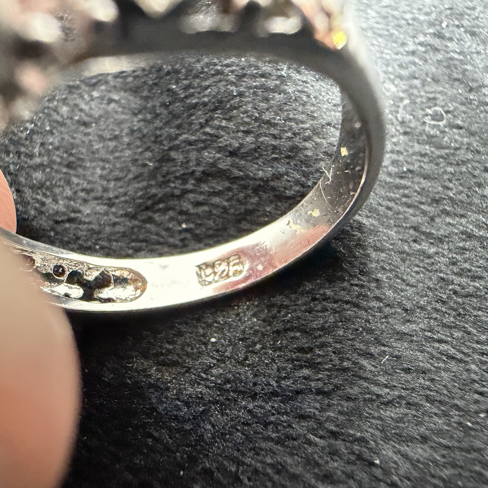 Vtg Sterling Silver Ring 8.25 Cubic Zirconia Medieval High End Jewelry Old Money