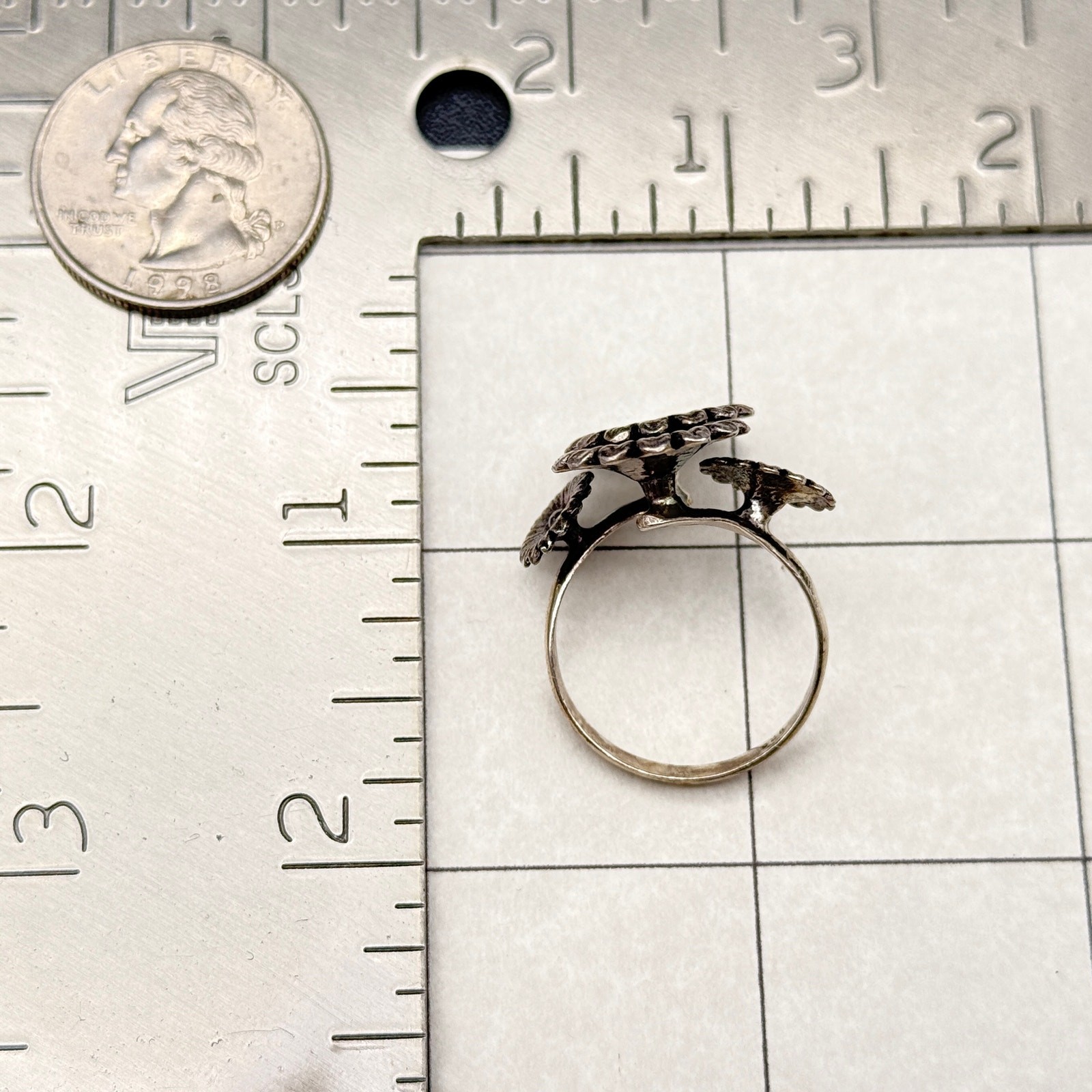 Vintage Daily Flower Sterling Silver Ring Size 10