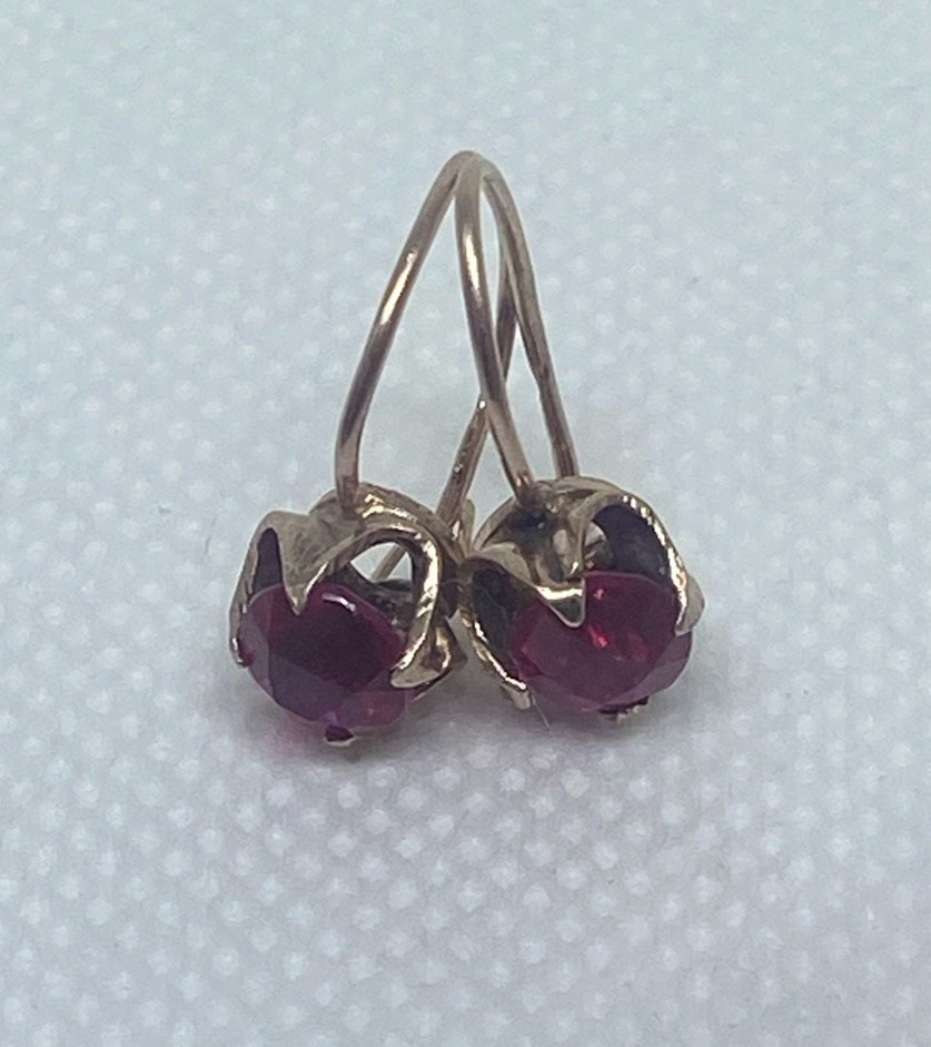 Vintage earrings from the Soviet Union, 70s, 875 silver, USSR.Weight 1.89 g