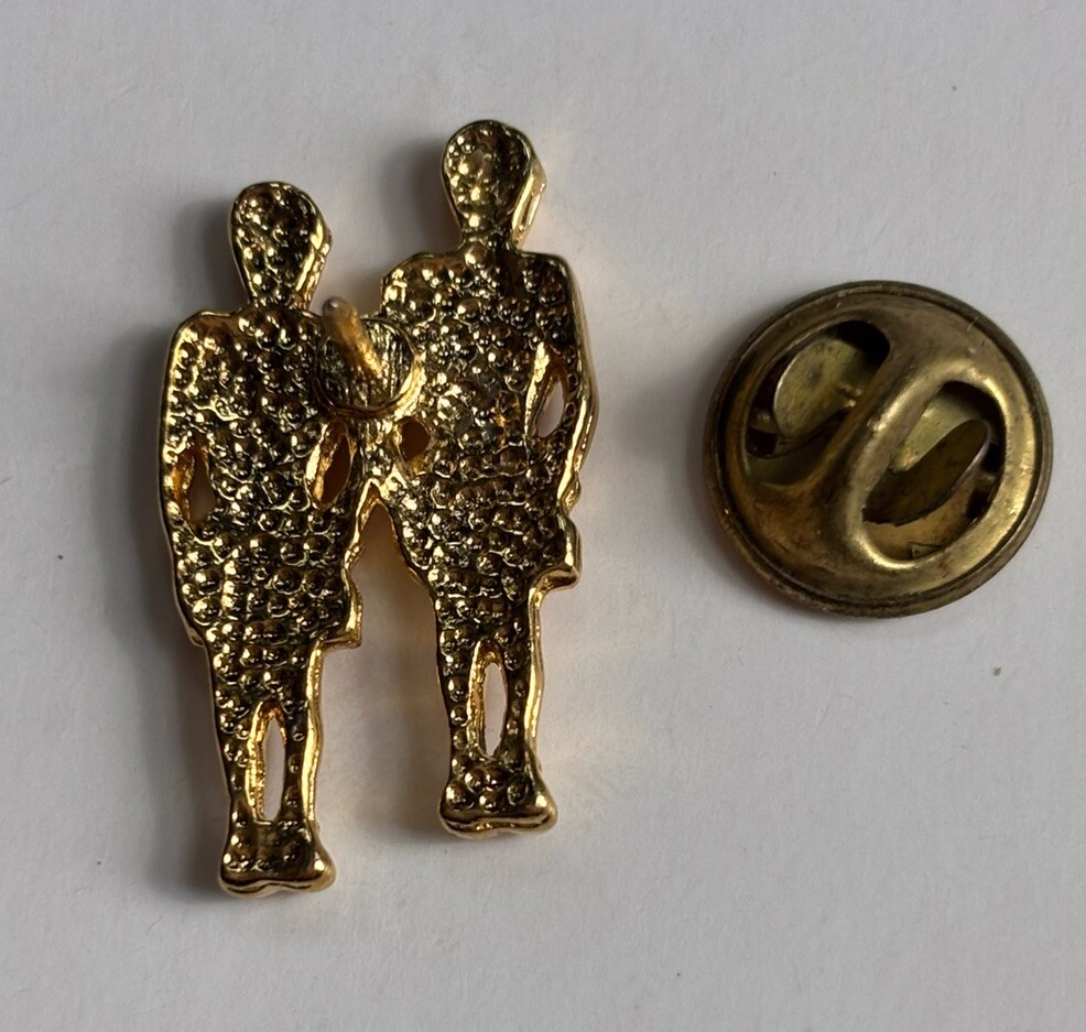 Vintage Gemini Gold-Toned Twin Pin; Astrology Zodiac Fashion;May/June B-day