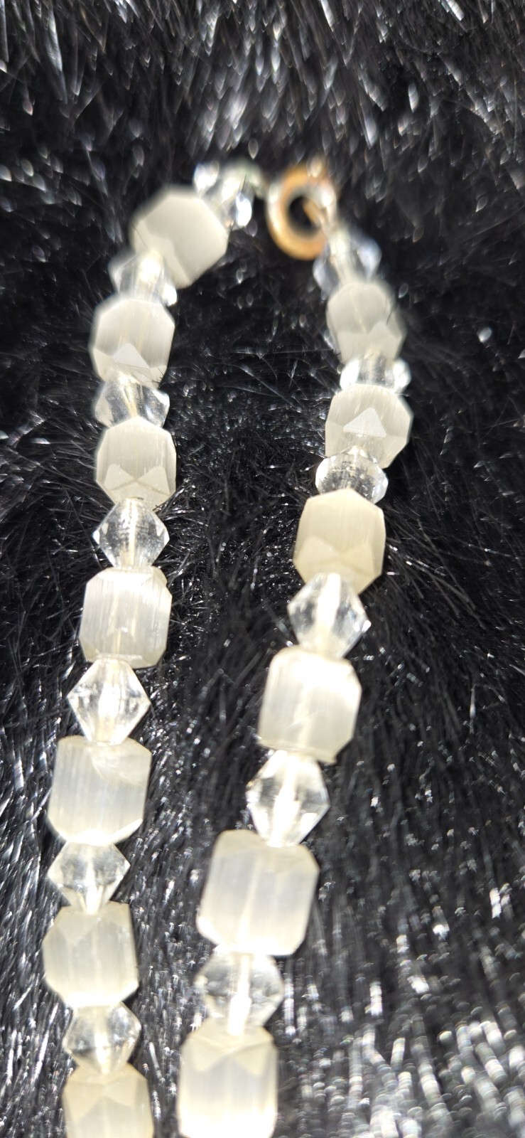Vintage 1930’s Selenite/Crystal 17″ Necklace…almost 100 Years Of Good Vibes
