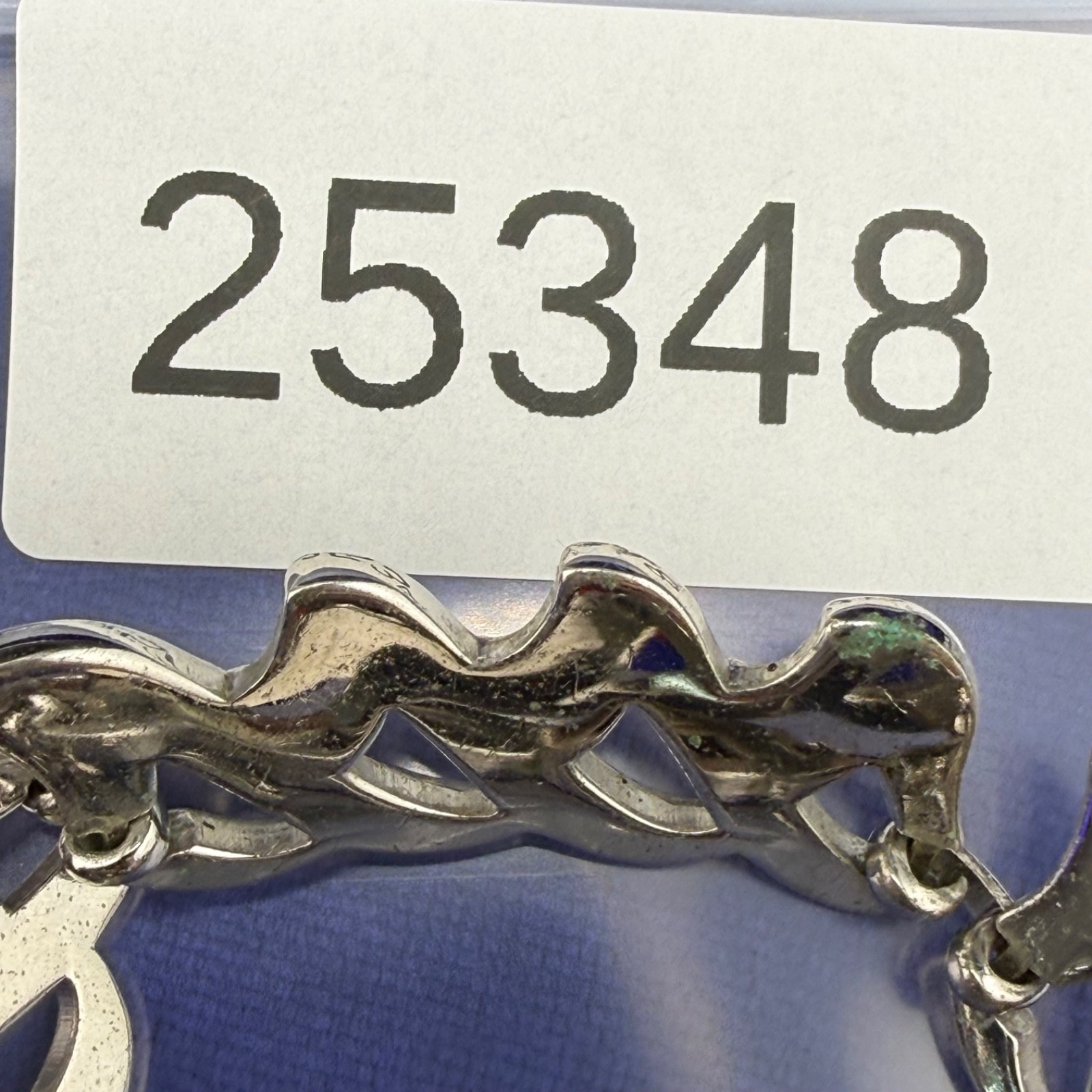 Vintage Monet Necklace Silver Tone Wave 16”