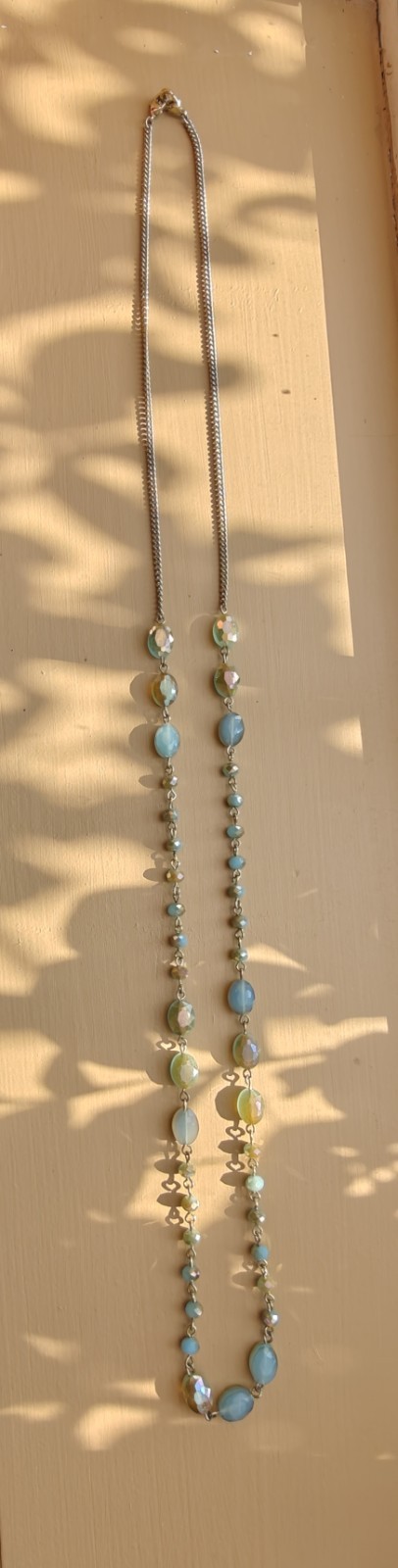 Vintage Necklace 36 Inches In Length Silver Tone