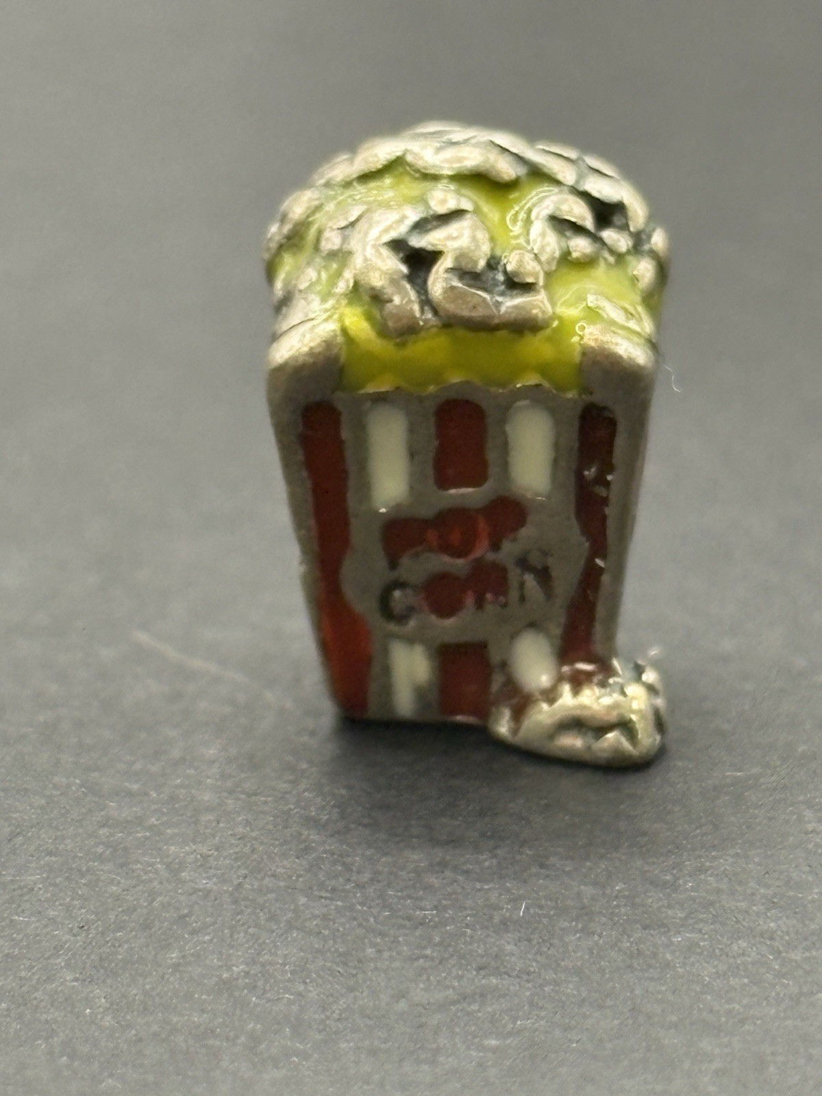 Vintage Sterling Silver European Popcorn Charm 925 F24