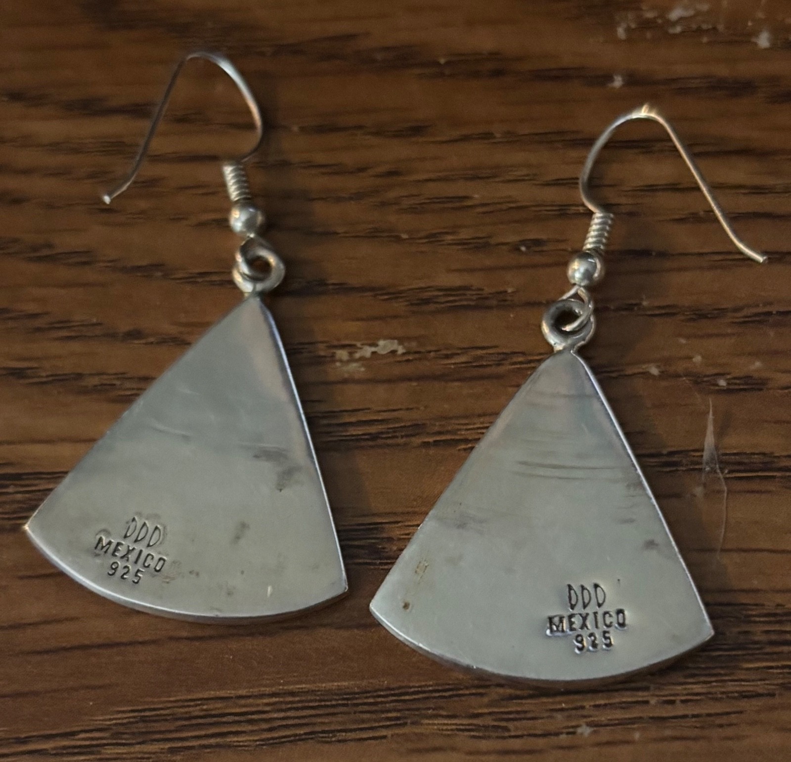 Dominique Dinouart Fan Shaped Earrings Signed DDD Mexico 925