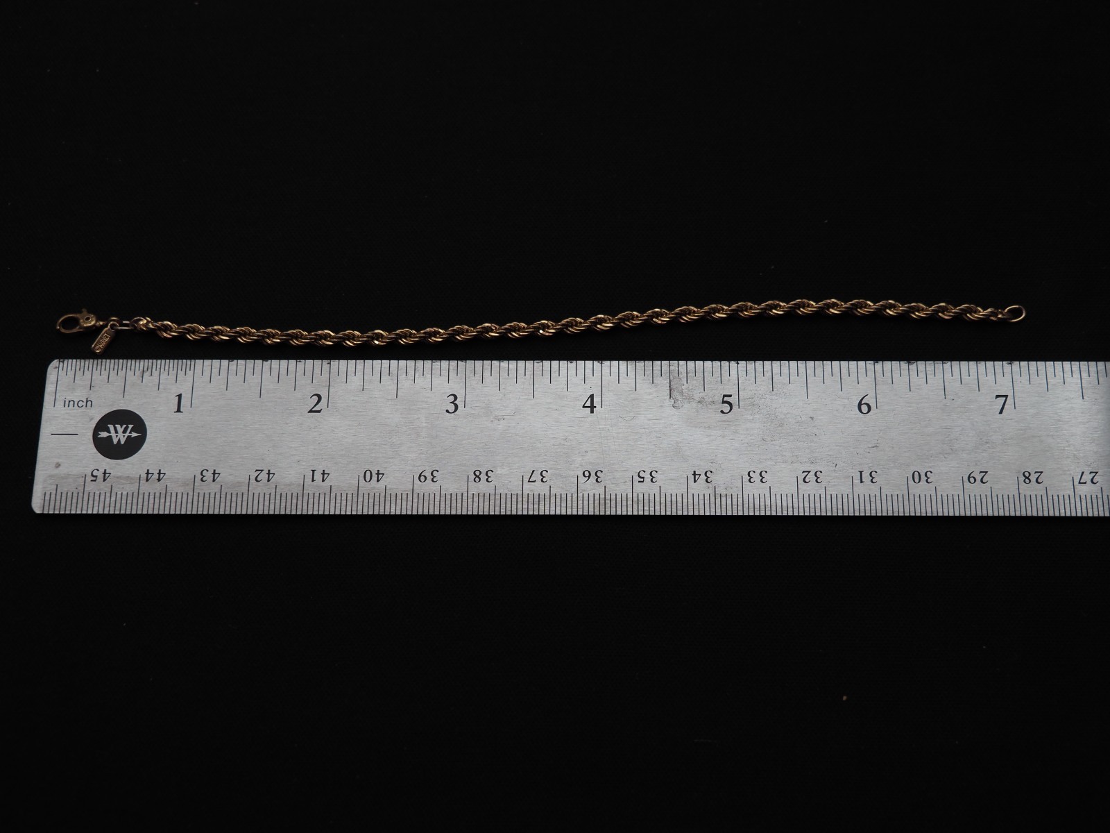 Monet Vintage Gold Tone Sister Clasp Chain Bracelet 7.5″ Long, Signed E853