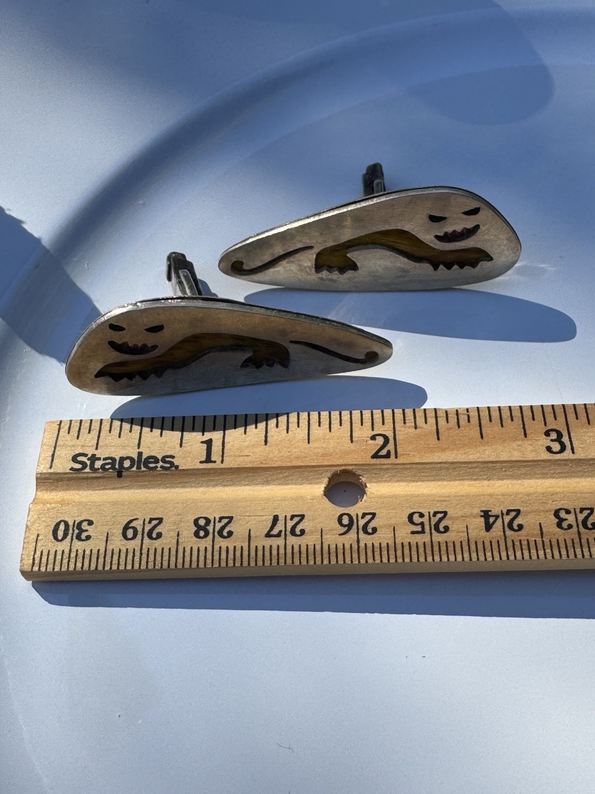 Sterling Silver LOS CASTILLO jaguar cufflinks vintage