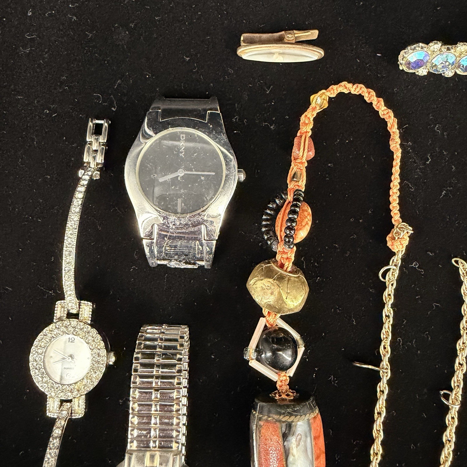 Vintage Jewelry Craft Repair Lot 14K Gold Silver Watches Cufflinks