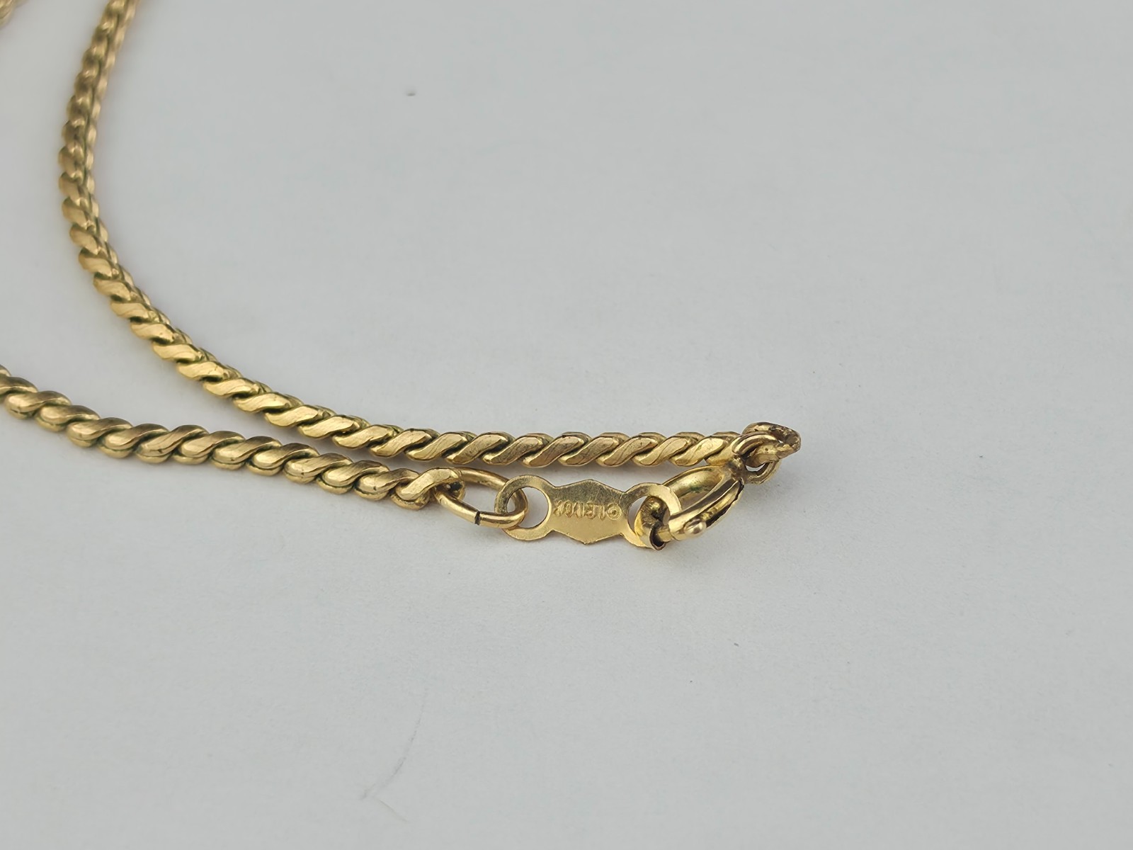 Vintage Lenox Fine China Poppy Pendant 24″ Gold Filled Snake Chain Necklace