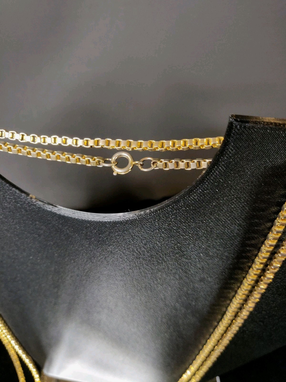 Vintage Gold Tone Box Chain 54-in Length Multiple Ways To Wear Lightweight Retro