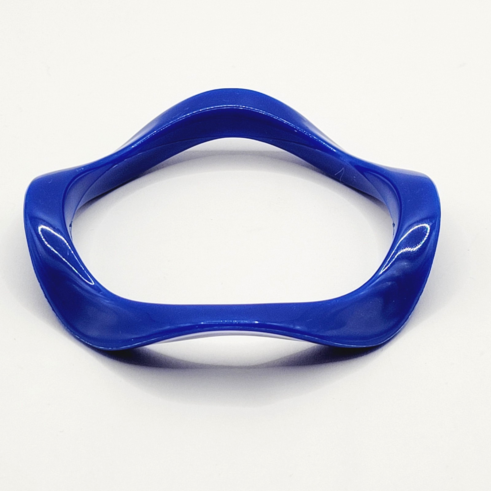 3 Blue Color Different Shape Size Bangle Bracelet Retro Style Vintage 1980s