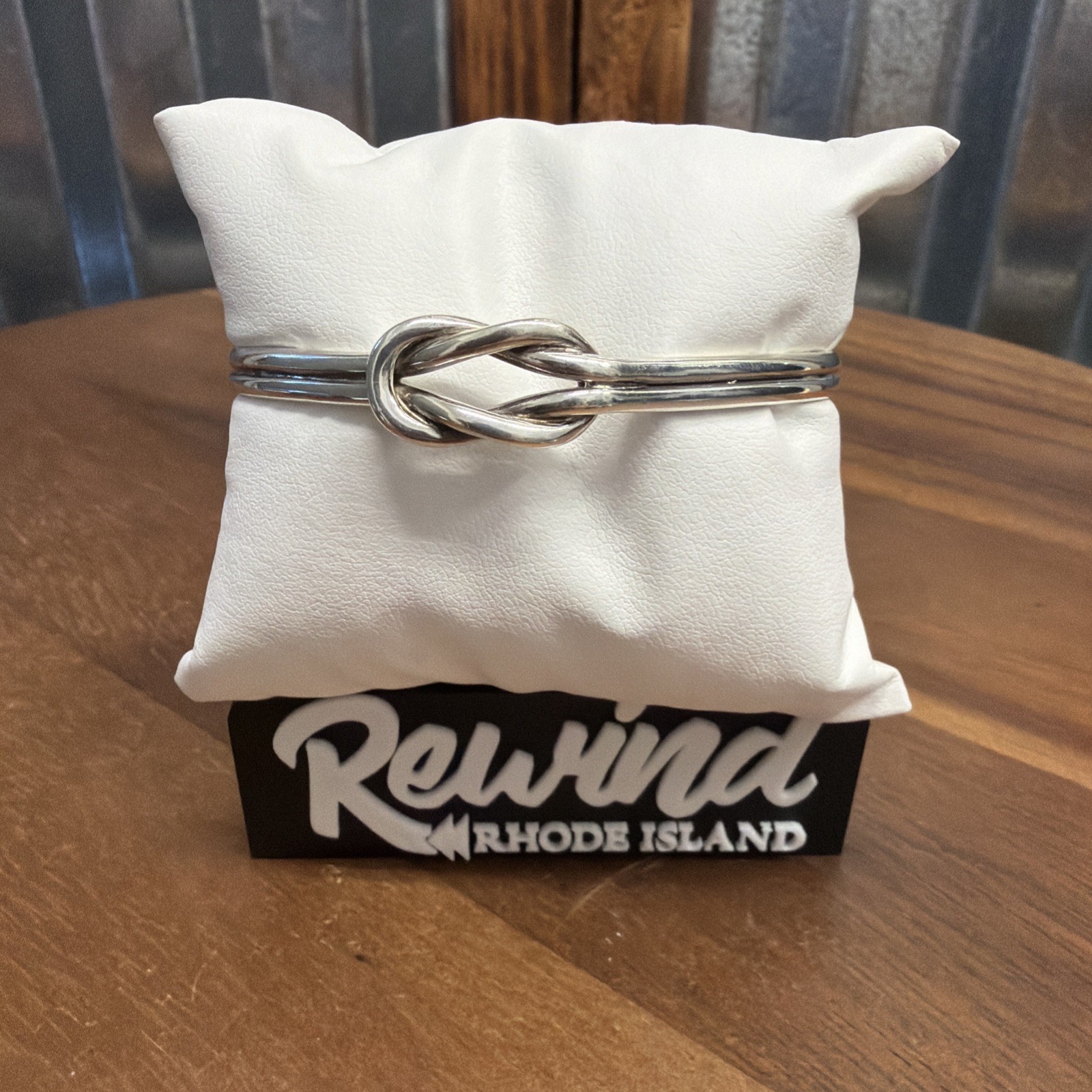 Vintage Minimalist Modern Twist Sterling Silver Wave Cuff Bracelet