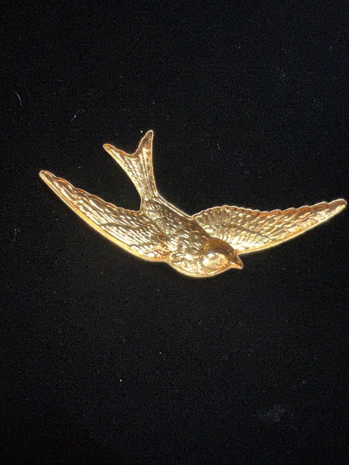 Vintage Bird 22K Gold Plated Brass Stamping for Jewelry/Craft/Decor/Famous Maker