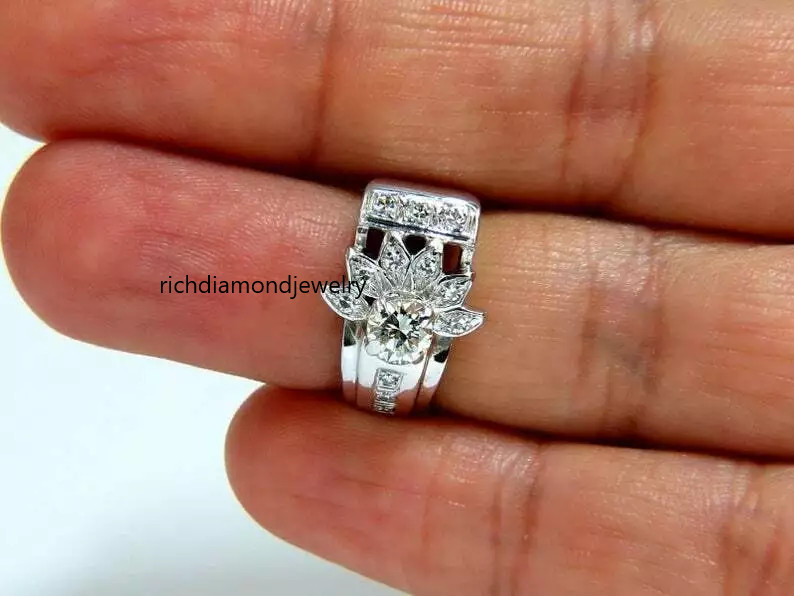 Victorian Revival 0.78CT Brilliant Round Cut Cubic Zirconia Amazing Women’s Band