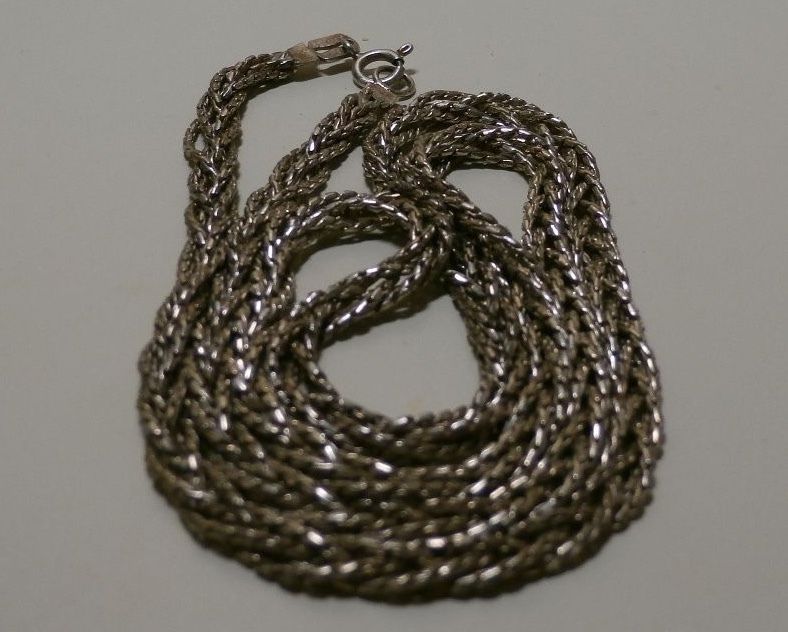 925 Sterling Silver Necklace 19-3/4 long Jewelry Unisex Chain MEX MD28V Vintage