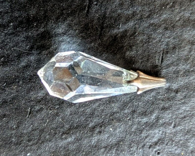 Vintage Cut Crystal Briolette Pendant