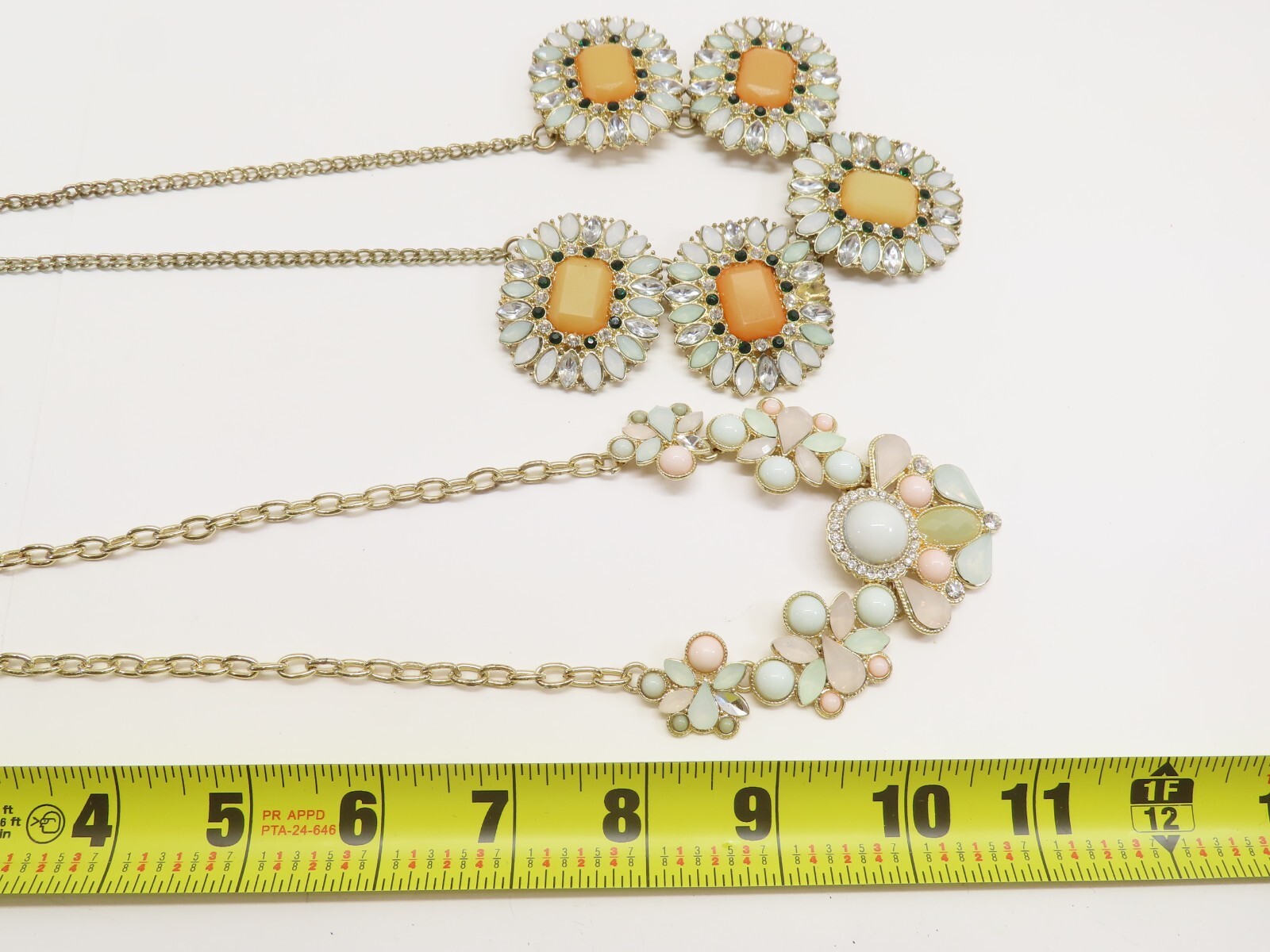 Fashion Modern Necklace Lot Rhinestones A few Missing Stones D2105
