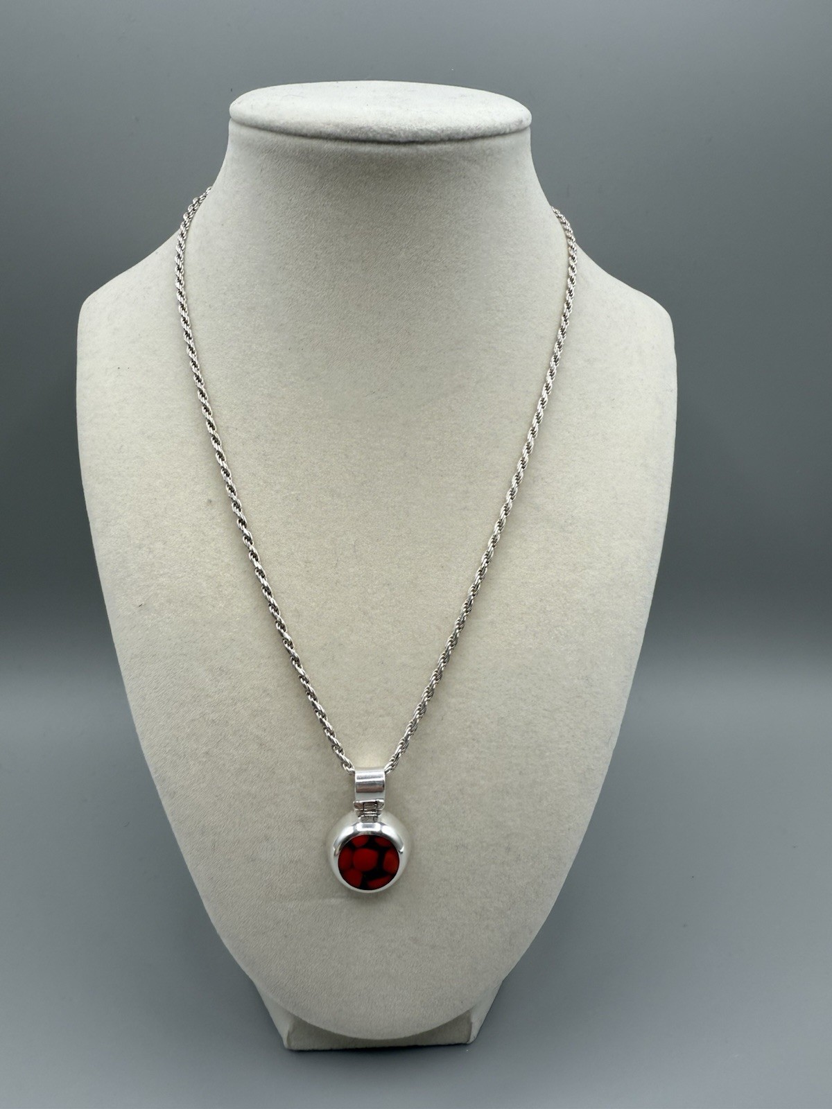 Vintage Peruvian huayruro Seed Pendant And Necklace Chain