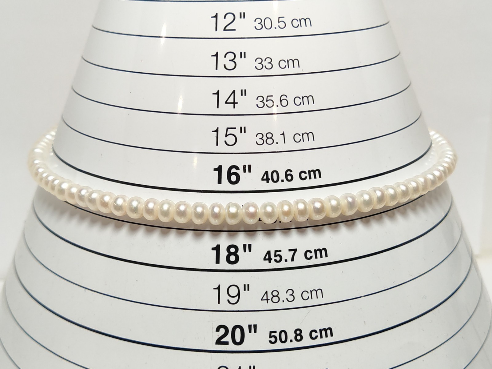 Beautiful Lustrous GENUINE NATURAL FRESHWATER PEARL 925 Sterling Silver Necklace