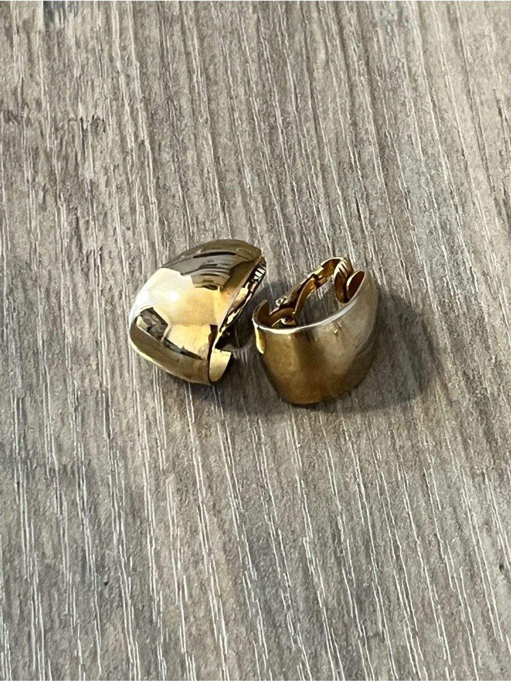 Vintage Hoop Clip-On Earrings Lot of 4 Gold Tone 2 Signed Avon Textured MCM