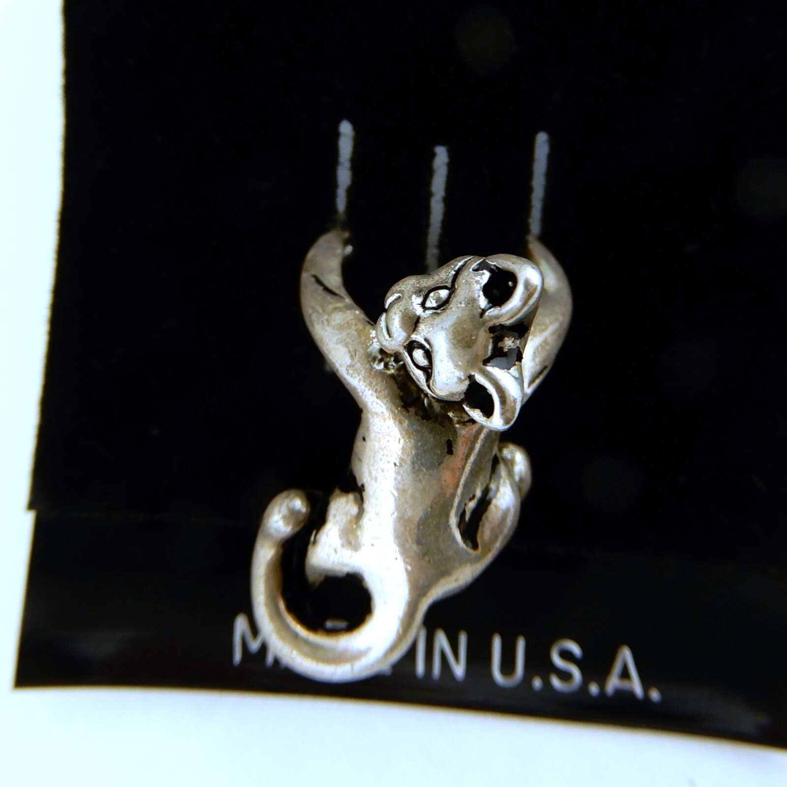 Vintage Pewter or Gold Kitty Cat 3D Earhugger earrings, kitten ear cuff