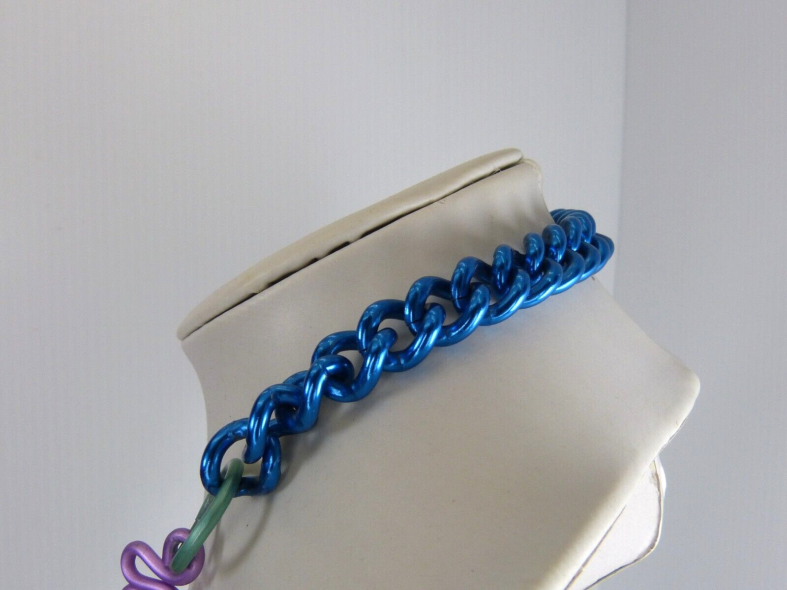 Vintage Multi Color Anodized Aluminum Necklace Estate Find ! Spada ??