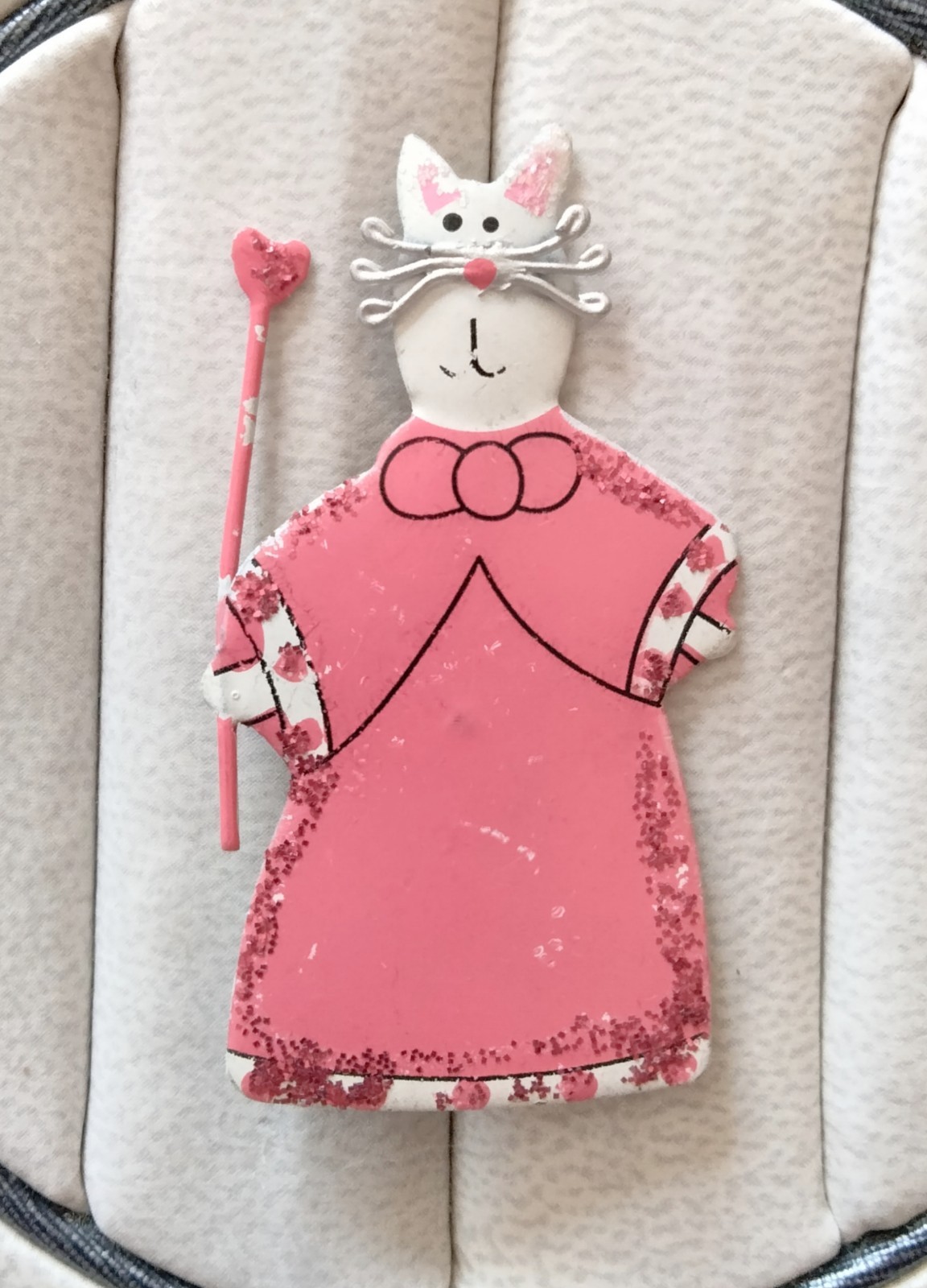 Handmade Whimsical Metallic Good Fairy Cat Brooch (164 – 2405)