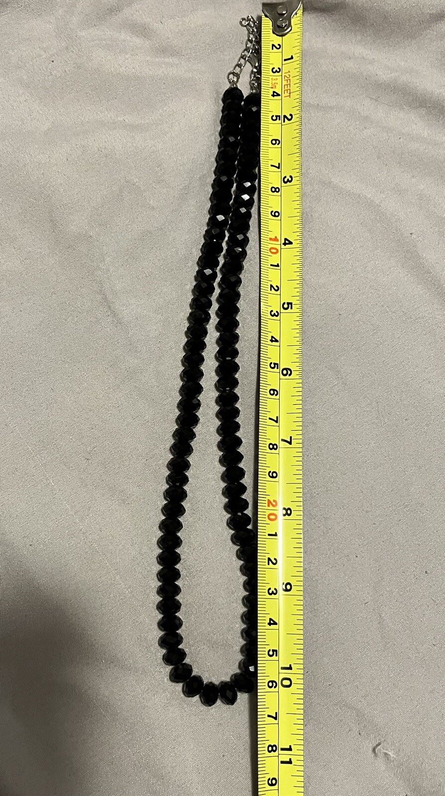 Black Bead Necklace Costume Jewelry Beads Heavy can be for a gift Fashion 21”
