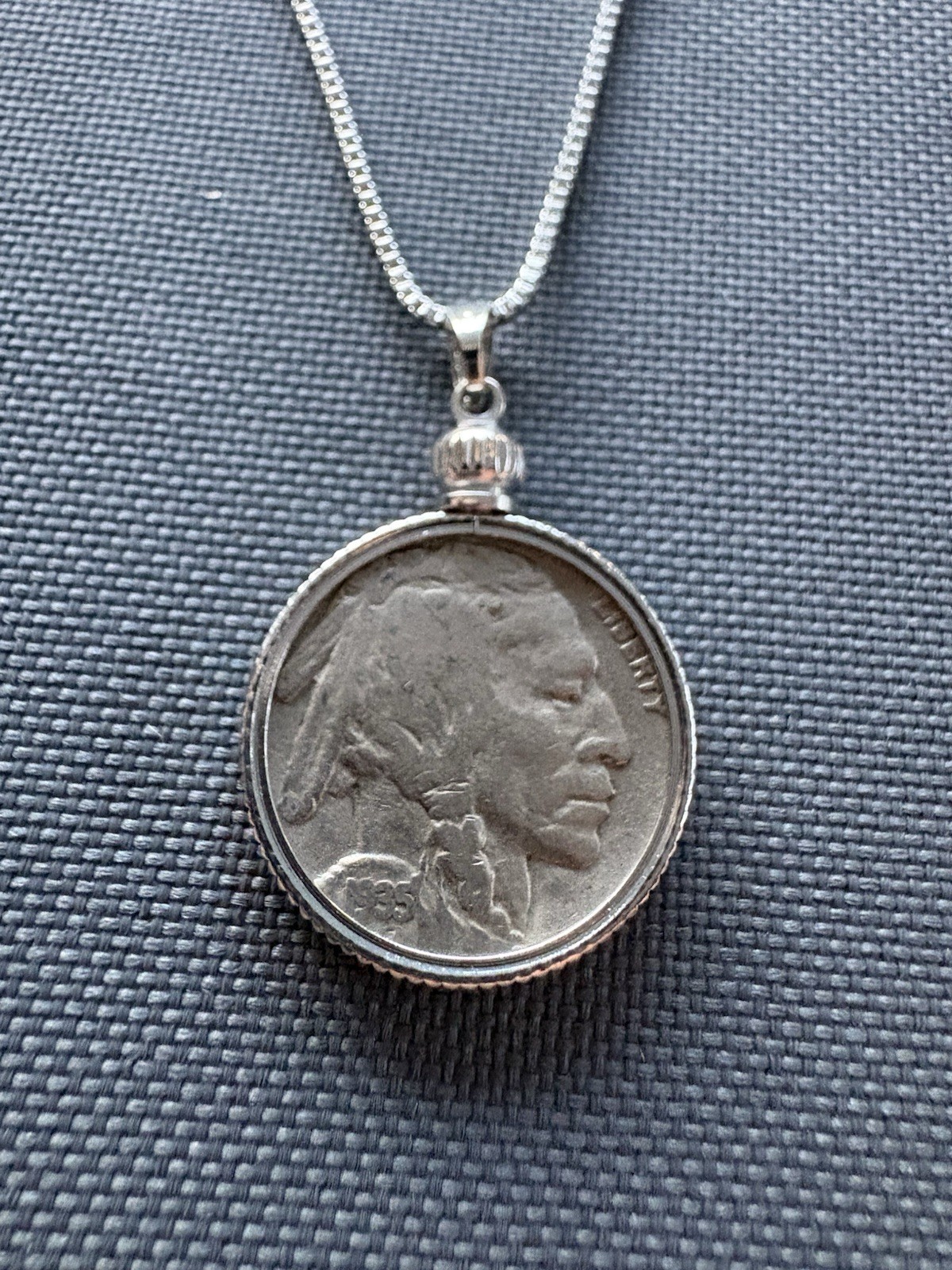 Beautiful Buffalo Nickel Necklace – Authentic Coins – 20inch Stainless Chain