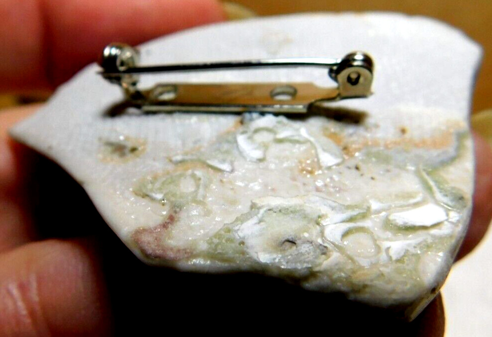 Unbranded~Handmade Sculpture Broach Made Out Of Some Kind Of Stone One-Of-A-Kind