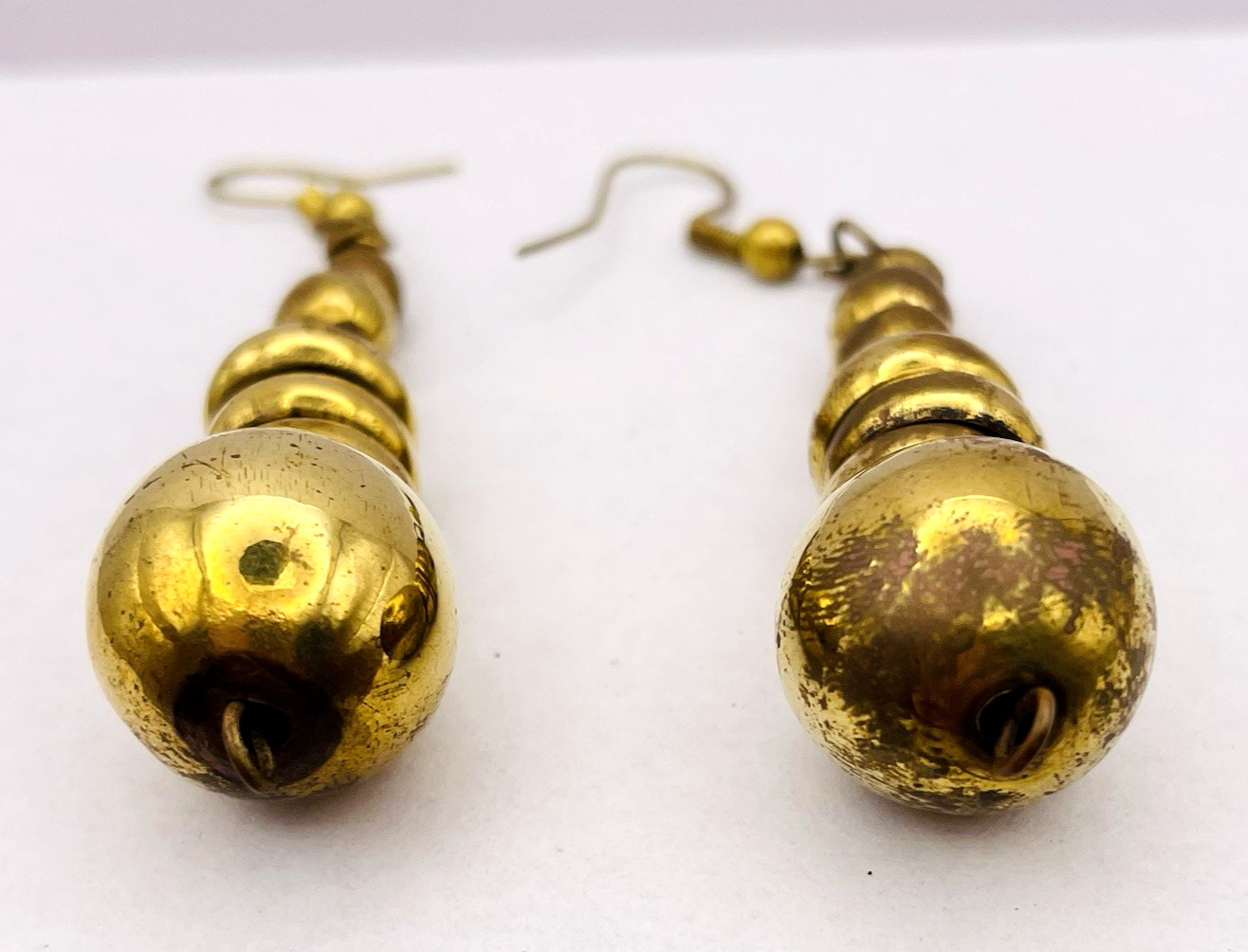 Vintage Artisan Statement Brass Made in India Necklace and Earrings