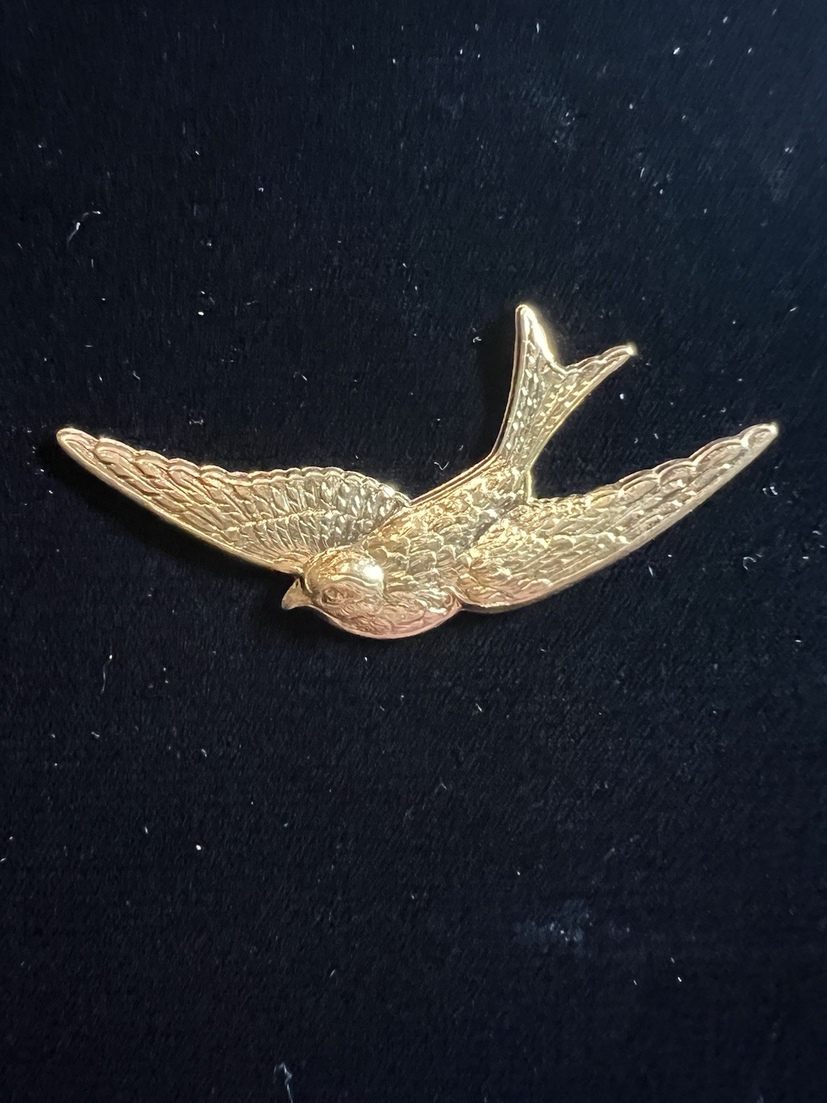Vintage Bird 22K Gold Plated Brass Stamping for Jewelry/Craft/Decor/Famous Maker