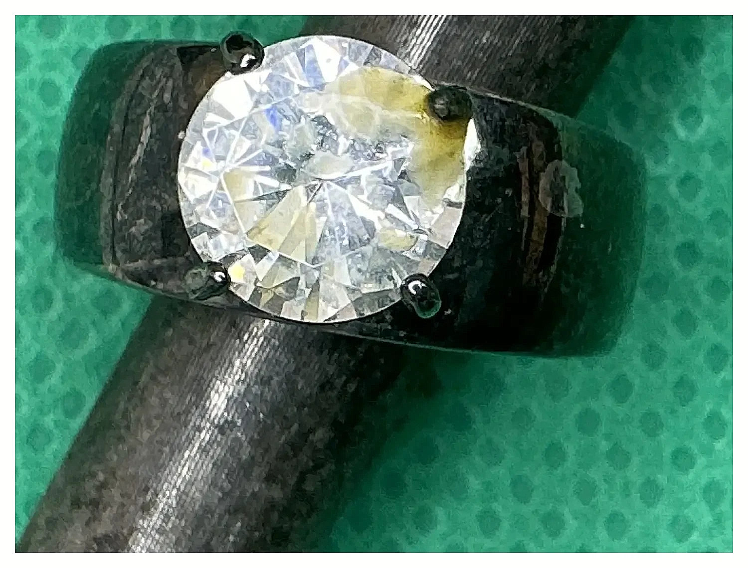 Vintage Sterling Silver 1.5ct Simulated Diamond CZ Solitaire Ring – Size 5 (4.83