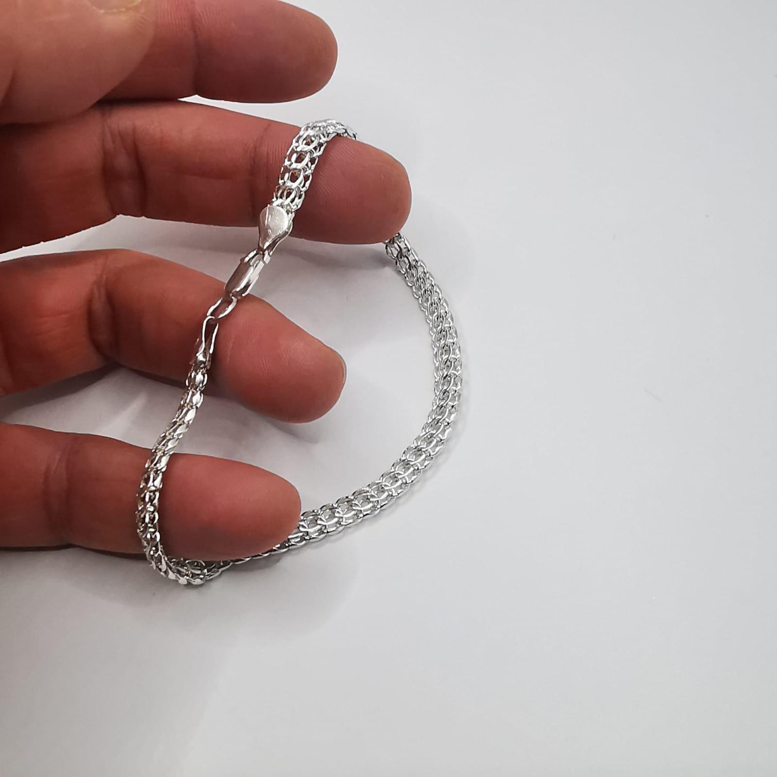Vintage Sterling Silver Handmade Bracelet 8.86 in (22.5 cm) 0.30 oz (8.50g)