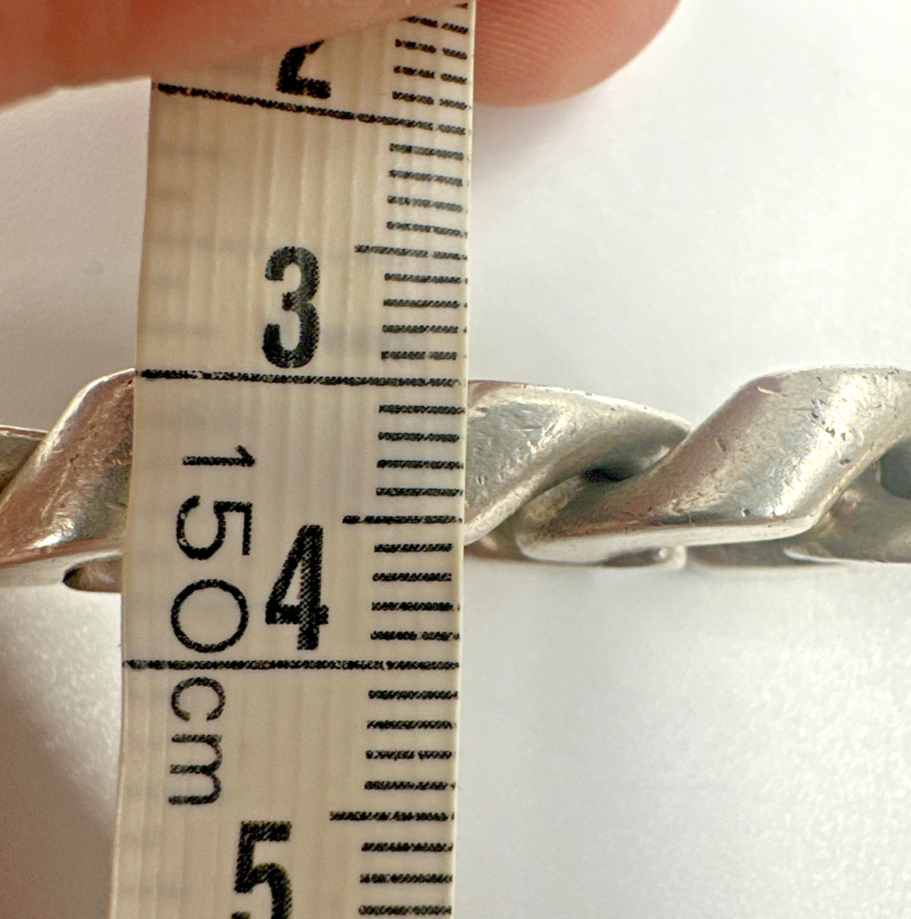 Extraordinary Huge 128g Sterling Silver Figaro Chain Bracelet 16mm 9” Mens Vtg