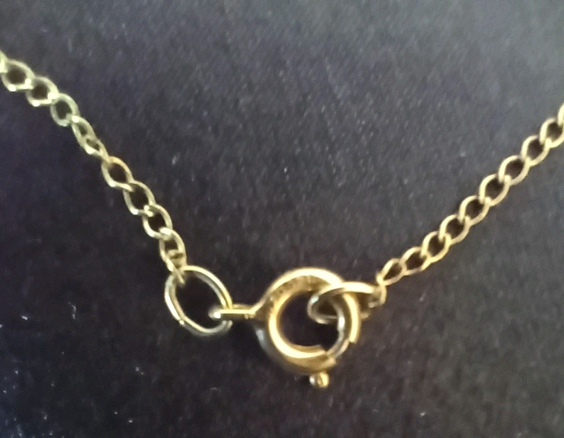Vintage 12K Gold Plated Miraculous Medal Charm Chain Necklace