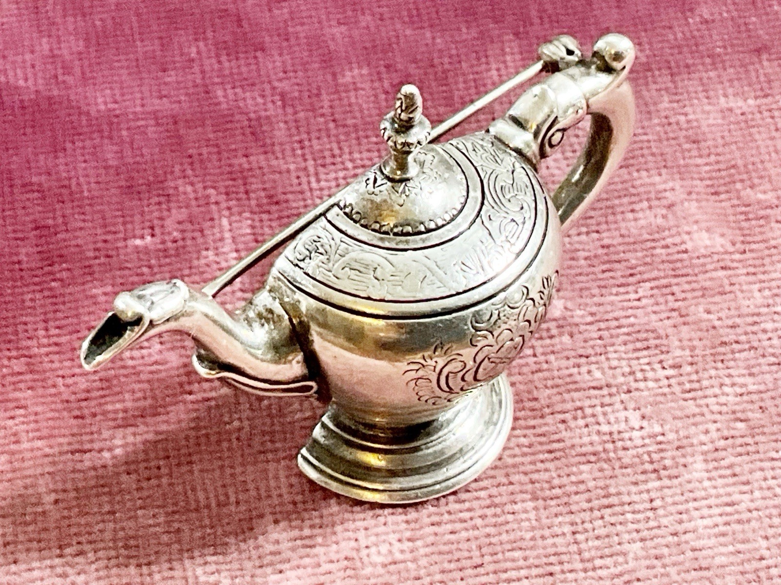 Vintage Sterling Silver Paul Revere Teapot Pin Brooch Boston Museum Of Fine Arts